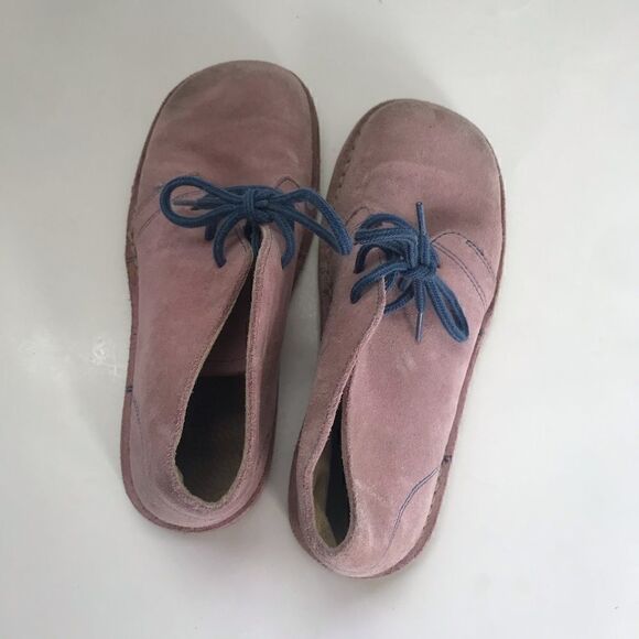 Mini Boden pink suede leather lace up boots - Picture 9 of 10